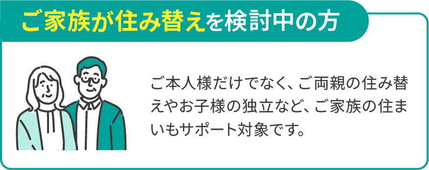 ご家族が住み替えを検討中の方